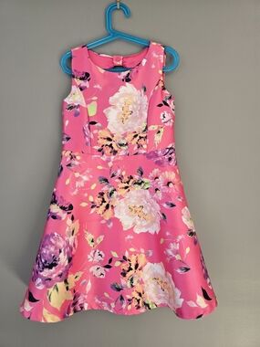 The Children's Place Pink Floral Fit-and-Flare Dress